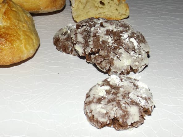 Crinkles au chocolat et à la farine de pain sec