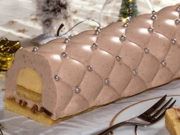 Bûche à la vanille et crème de marrons