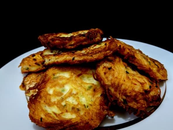 Galettes de pommes de terre au fromage de chèvre