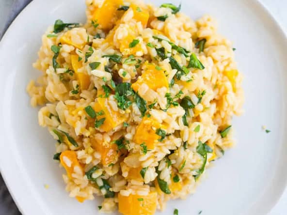 Risotto aux épinards et butternut au cookeo