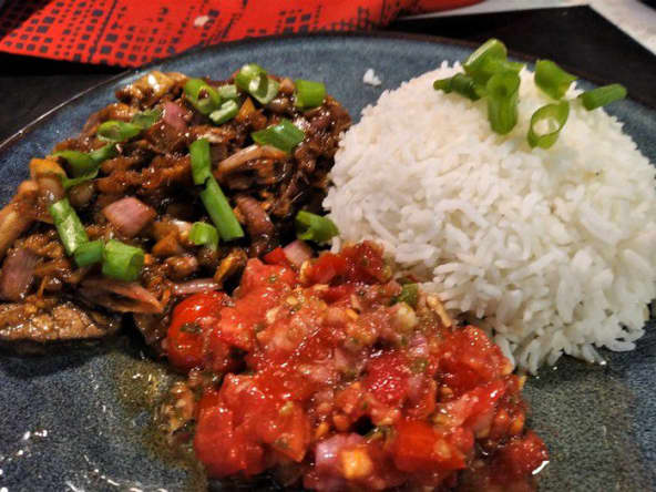 Steak de boeuf créole aux échalotes