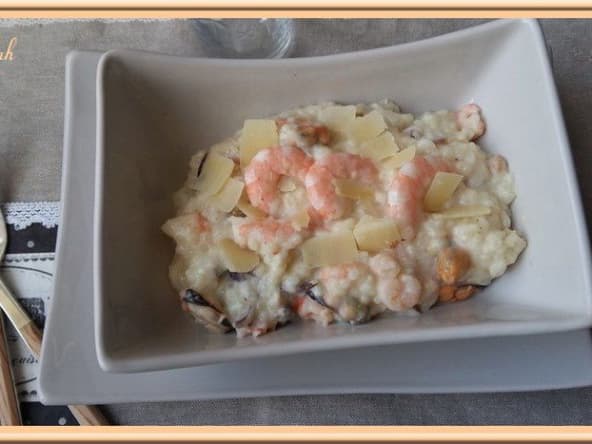 Risotto aux fruits de mer et crevettes