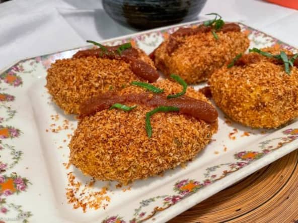 Croquettes japonaises de pommes de terre et de potimarron