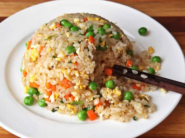 Riz aux carottes et petits pois