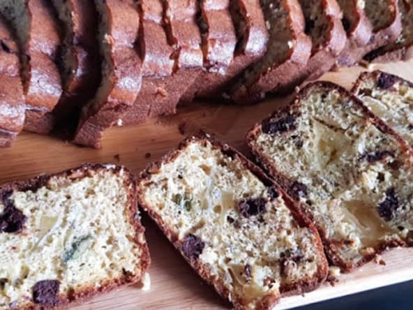 Cake mascarpone, pomme et chocolat