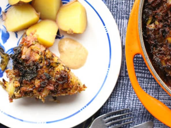 Gratin suédois de chou caramélisé et de viande hachée
