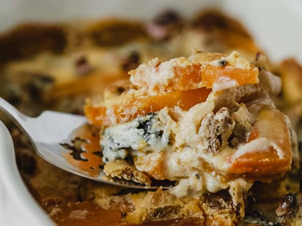 Gratin de butternut, fourme d’Ambert et noix