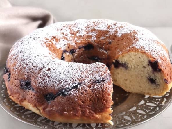 Gâteau Bundt aux bleuets et au citron