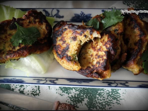 Maakoudas , beignets de pomme de terre à l'aubergine marocains