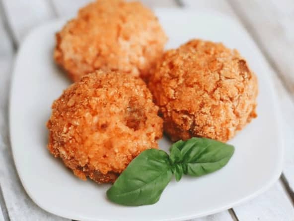 Arancini au four : boulette de riz farcies au four