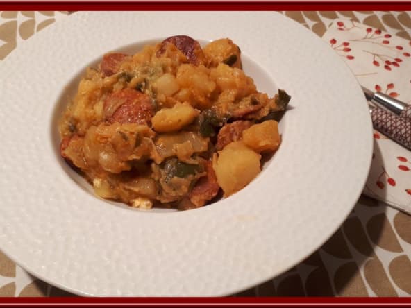 Chorizo aux pommes de terre et poireaux