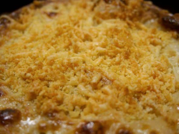 Gratin de pommes de terre aux patates douces et lait de coco