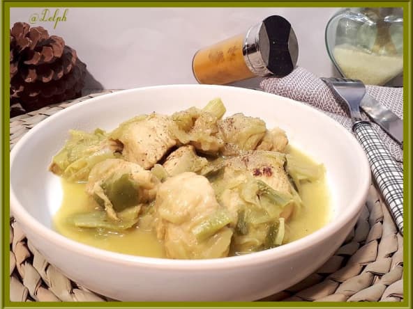 Poulet aux poireaux et colombo