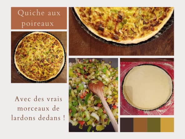 Tarte aux poireaux réduite en sel
