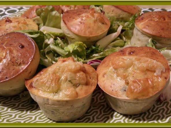 Muffins aux fanes de radis et fromage de chèvre