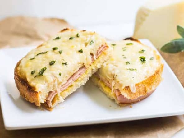 Croque-monsieur au jambon et boursin