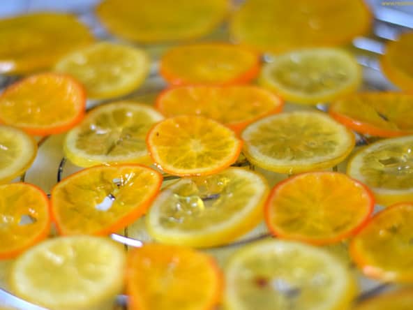 Tranches de citrons confits au sucre