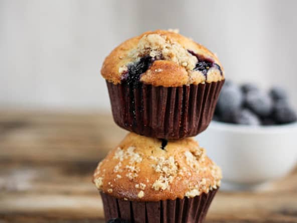 Muffins très moelleux aux myrtilles