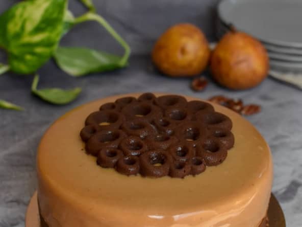Entremets poire noix de pécan