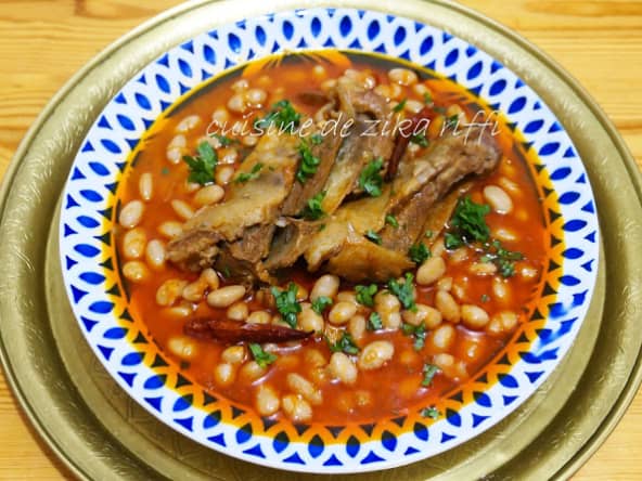 Haricots Coco Frais à la Poitrine d'Agneau