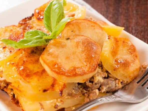Gratin pommes de terre et viande hachée