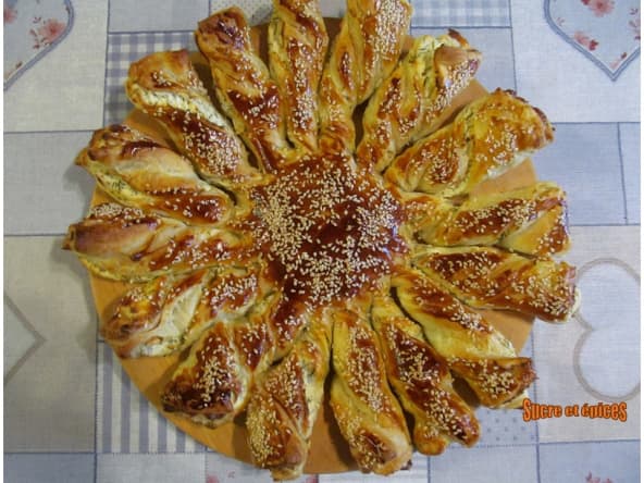 Tarte soleil au fromage frais de chèvre et feta