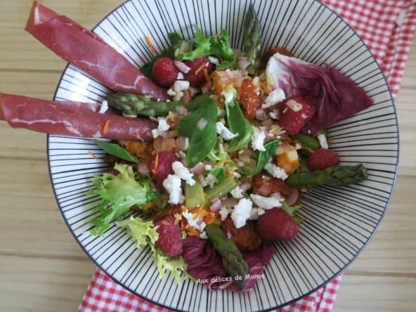 salade de primeurs à  la bresaola