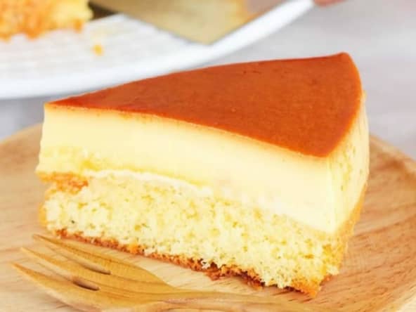 Gâteau à la crème pâtissière et au caramel