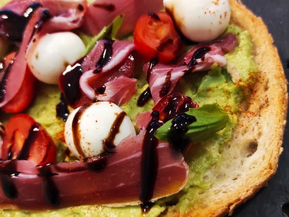 Avocado toast caprese