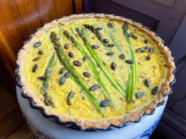 Tarte aux asperges vertes
