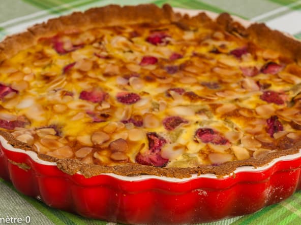 Tarte rhubarbe fraises