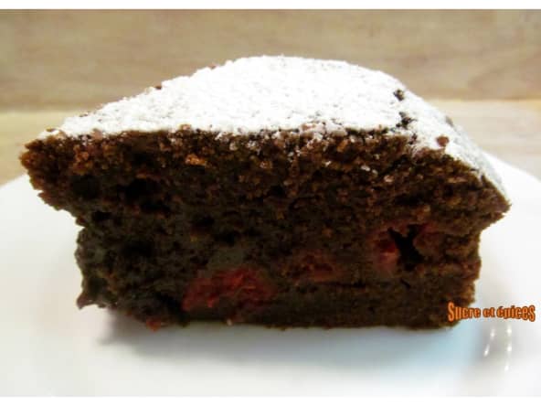 Gâteau au chocolat et aux framboises
