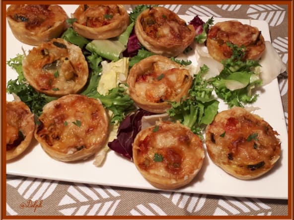 Tartelettes feuilletées tomates courgette mozzarella