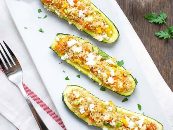 Courgettes farcies au quinoa