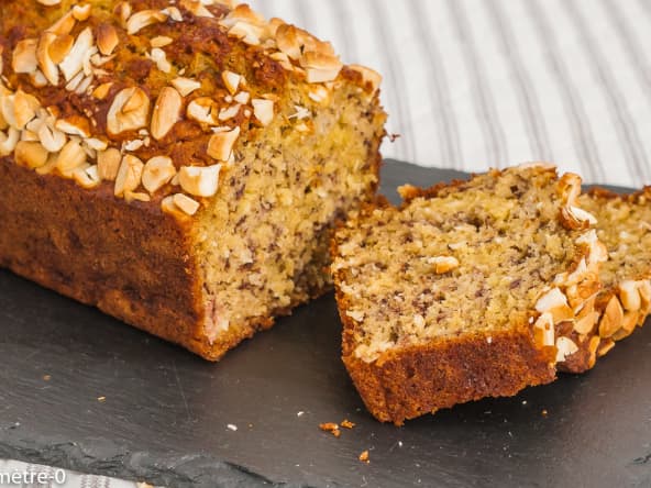 Gâteau bananes, coco et cajou