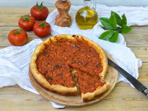 Tarte toute simple au thon et à la tomate