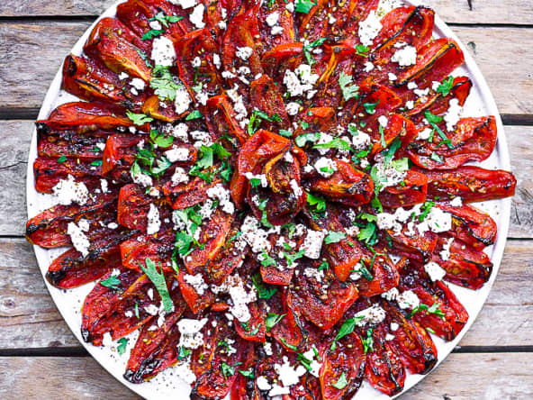 Salade de tomates rôties