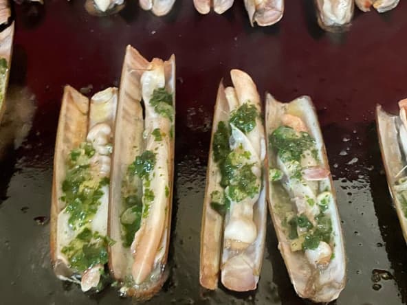 Couteaux à la plancha