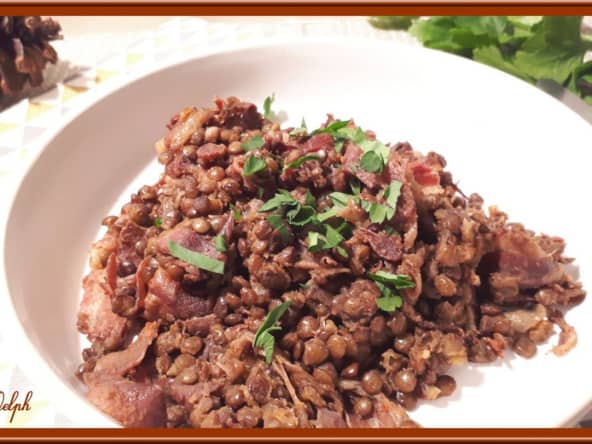 Lentilles à la pancetta