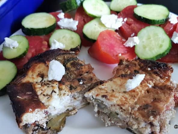 Flan de légumes d'été au chèvre frais