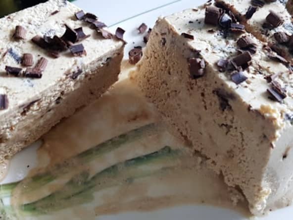 Parfait glacé au café, mascarpone et chocolat noir