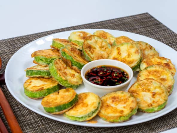 Courgettes gratinées à la poêle
