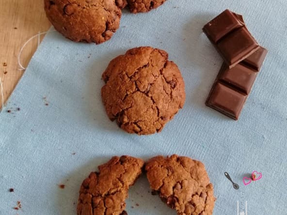 Cookies au chocolat et à la cacahuète