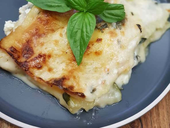 Lasagnes courgettes chèvre et basilic