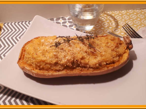 Butternut farcie au quinoa