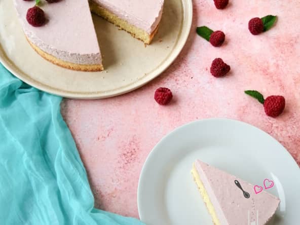Gâteau nuage framboise et citron