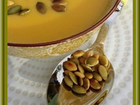 Soupe de potiron au roquefort