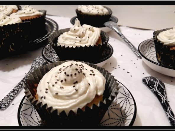 Cupcakes vanillés aux graines de chia