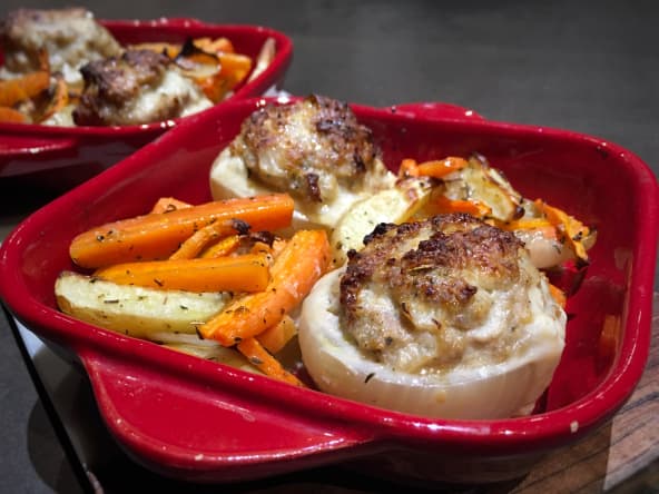 Oignons farcis à la viande