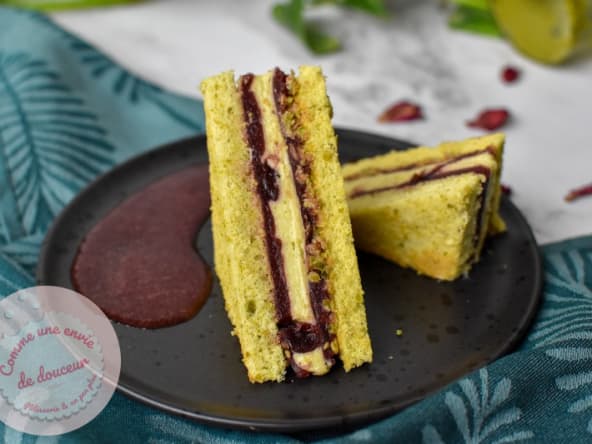 Club sandwich pistache et amarena